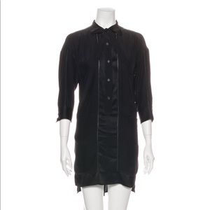 RAG & BONE Black Silk Mini Dress with bow